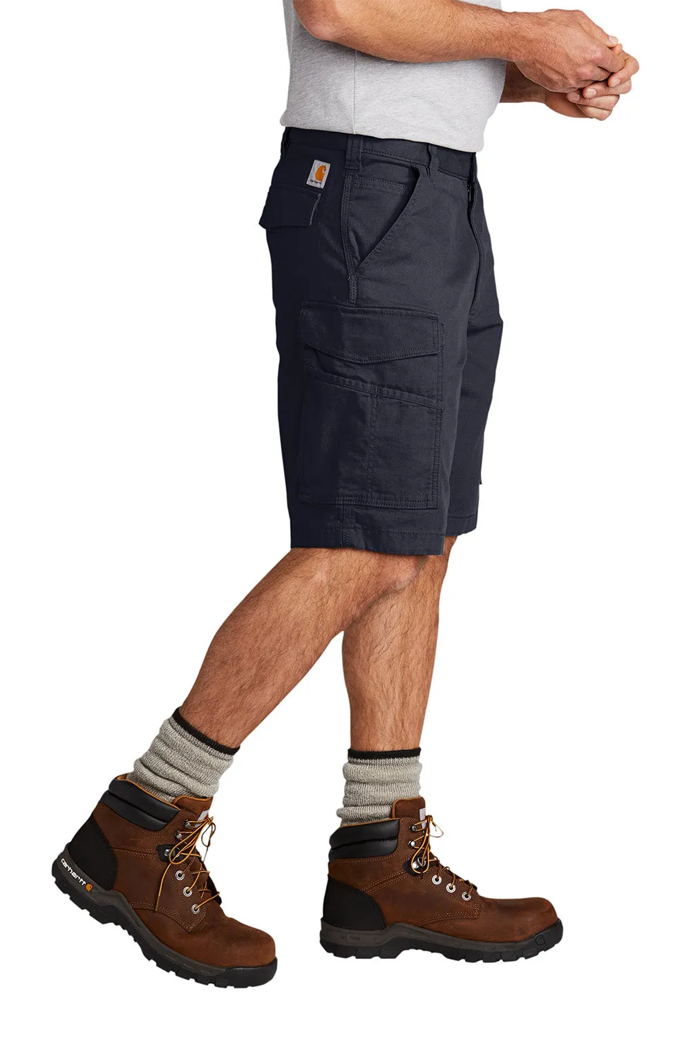 Carhartt Mens Rugged Flex Rigby Cargo Shorts w/ Pockets - Navy Blue