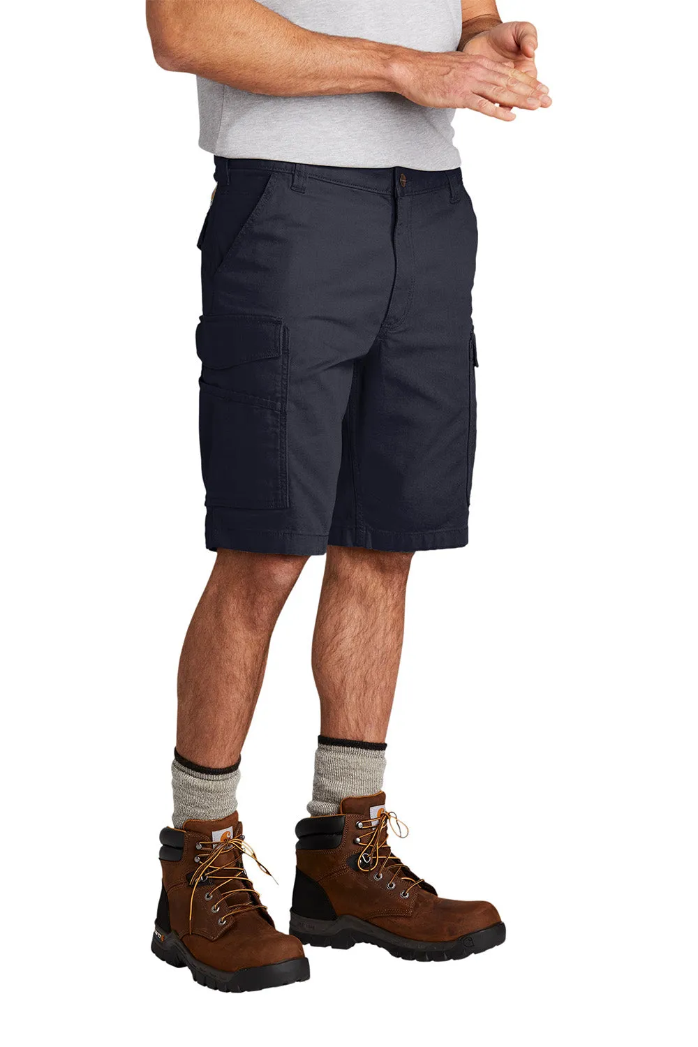 Carhartt Mens Rugged Flex Rigby Cargo Shorts w/ Pockets - Navy Blue
