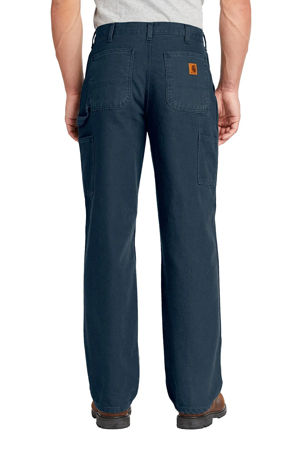 Carhartt Mens Washed Duck Work Dungarees w/ Pockets - Midnight Navy Blue