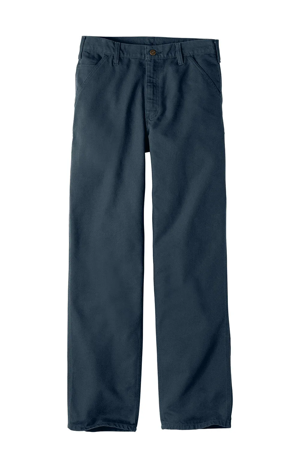 Carhartt Mens Washed Duck Work Dungarees w/ Pockets - Midnight Navy Blue