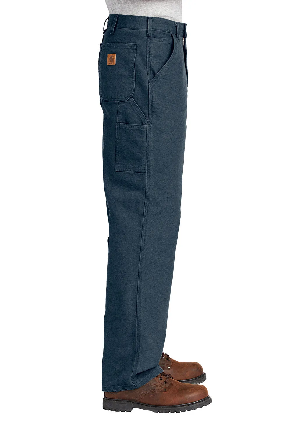Carhartt Mens Washed Duck Work Dungarees w/ Pockets - Midnight Navy Blue