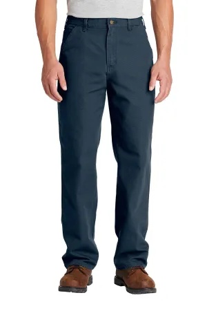 Carhartt Mens Washed Duck Work Dungarees w/ Pockets - Midnight Navy Blue