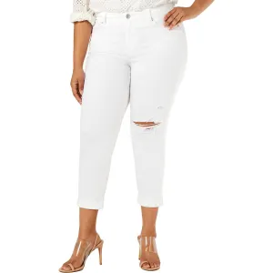 Celebrity Pink Womens Plus Denim Mid-Rise Girlfriend Jeans