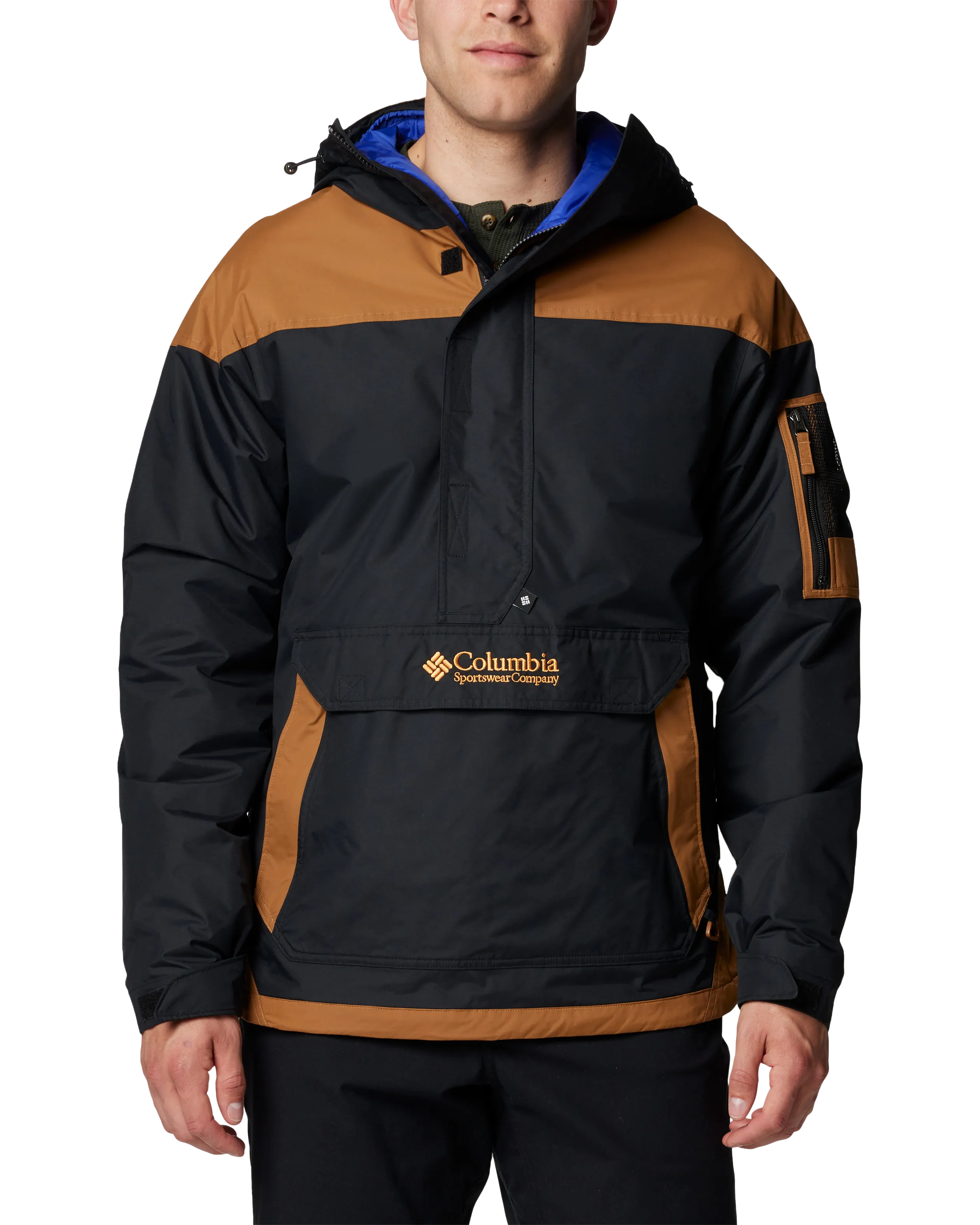 Challenger II Insulated Jacket in Black & Camel Brown