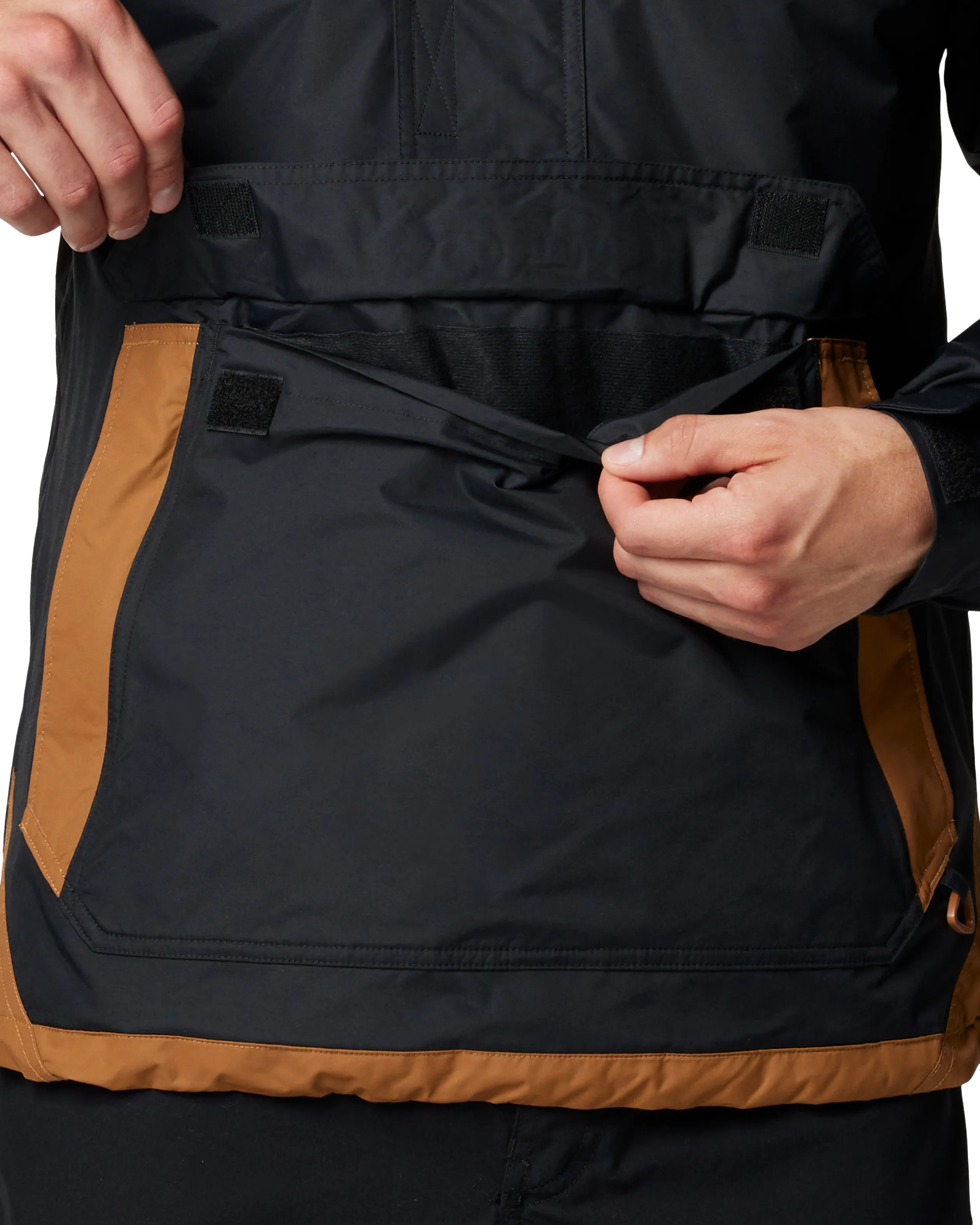 Challenger II Insulated Jacket in Black & Camel Brown