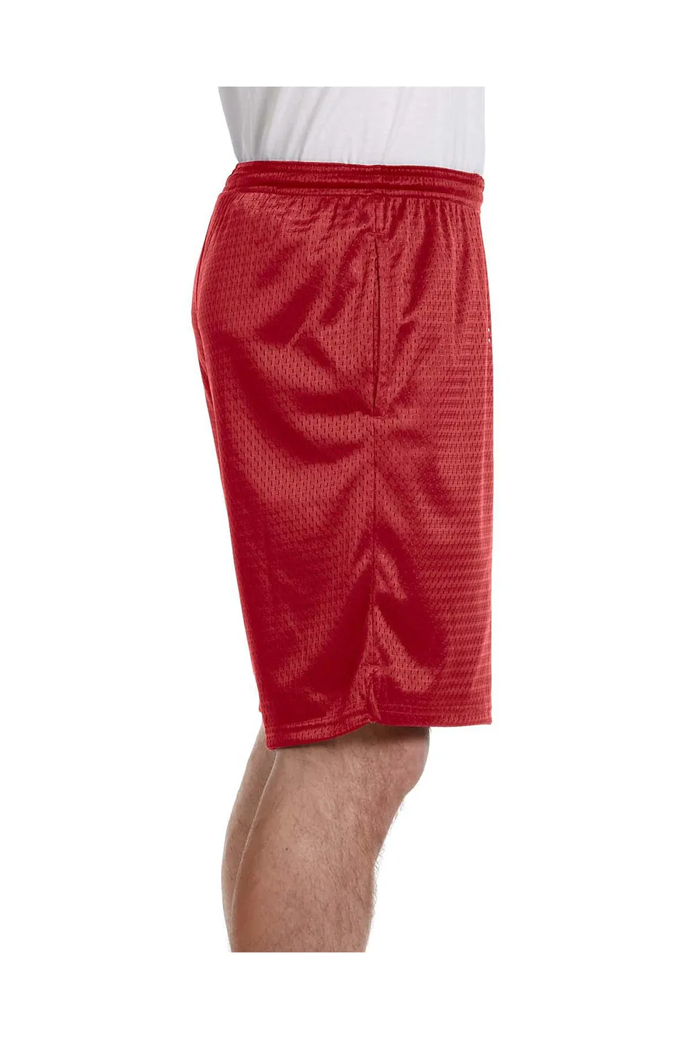 Champion Mens Mesh Shorts w/ Pockets - Scarlet Red