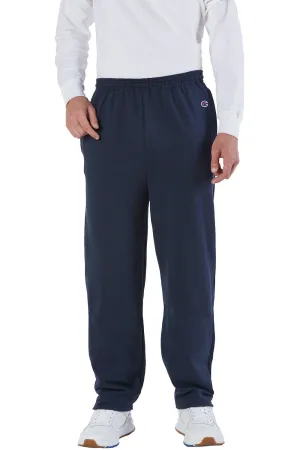 Champion Mens Open Bottom Fleece Sweatpants w/ Pockets - Navy Blue