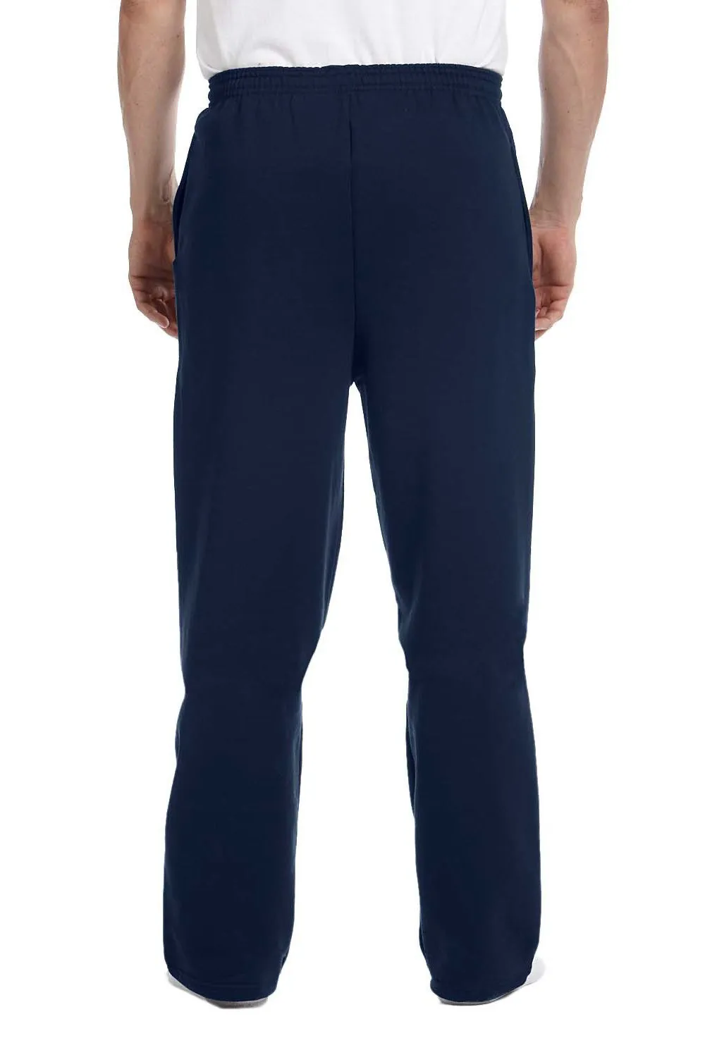 Champion Mens Open Bottom Fleece Sweatpants w/ Pockets - Navy Blue