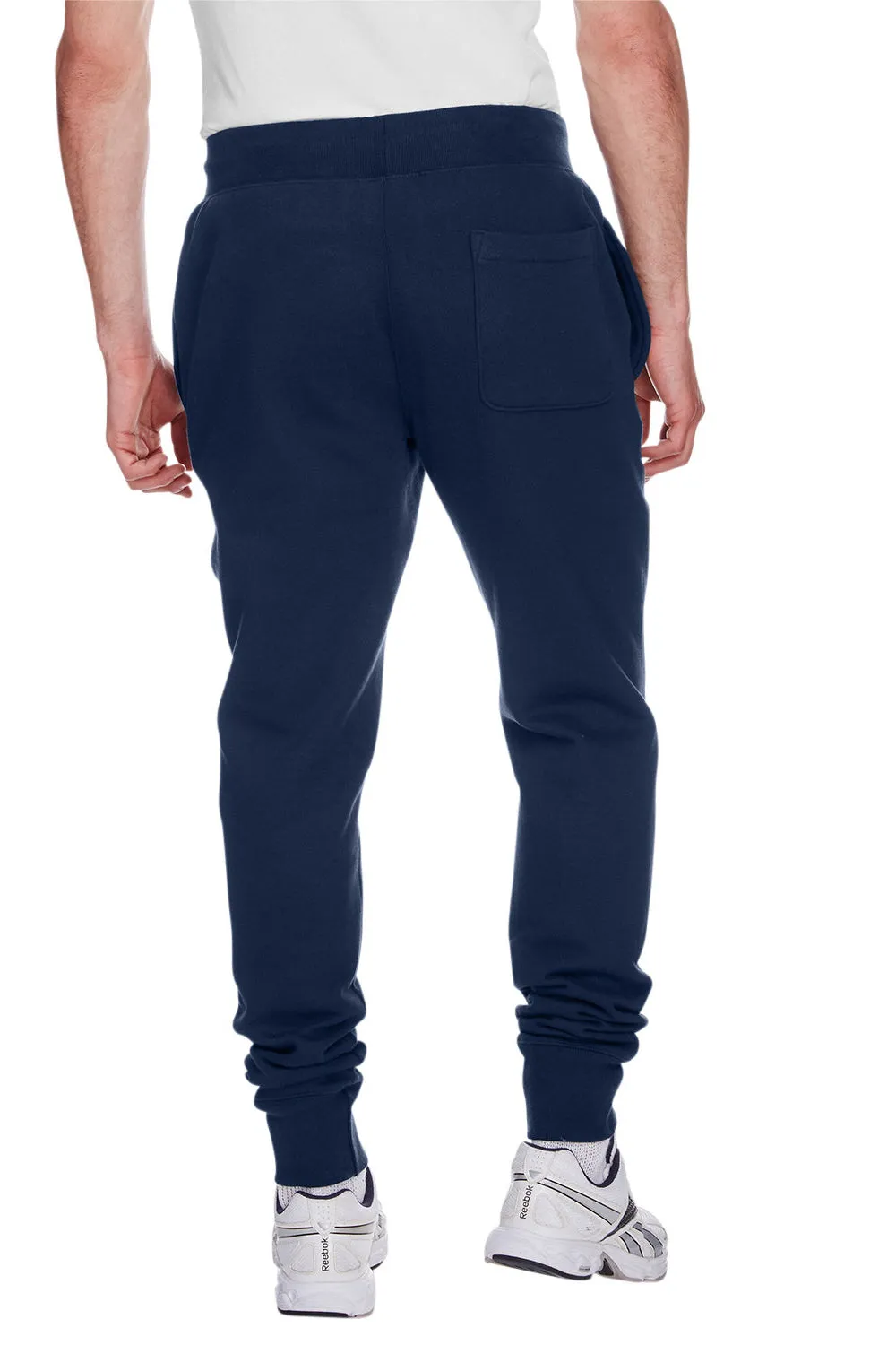 Champion Mens Reverse Weave Fleece Jogger Sweatpants w/ Pockets - Navy Blue