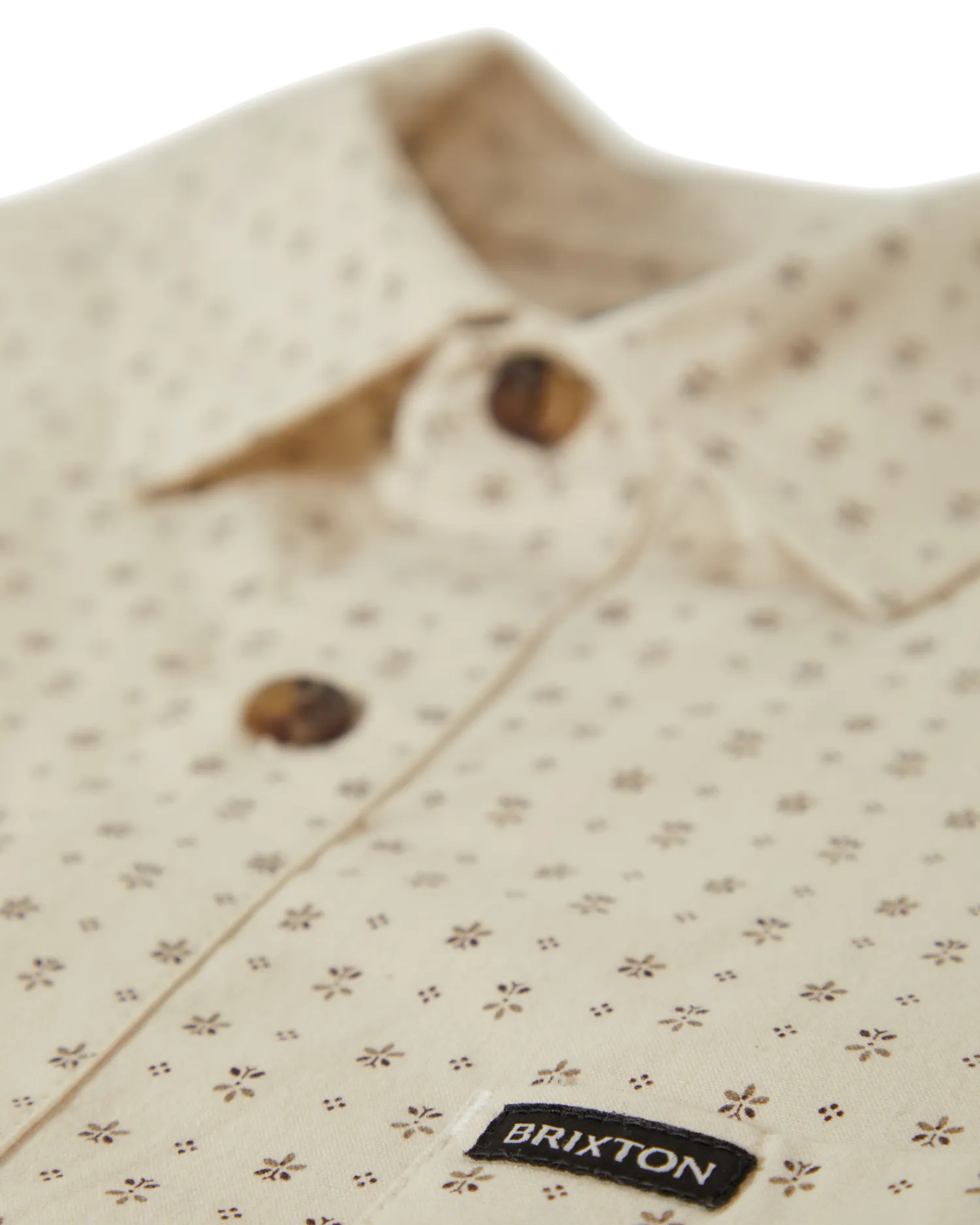 Charter Print Shirt in Off White & Micro Floral