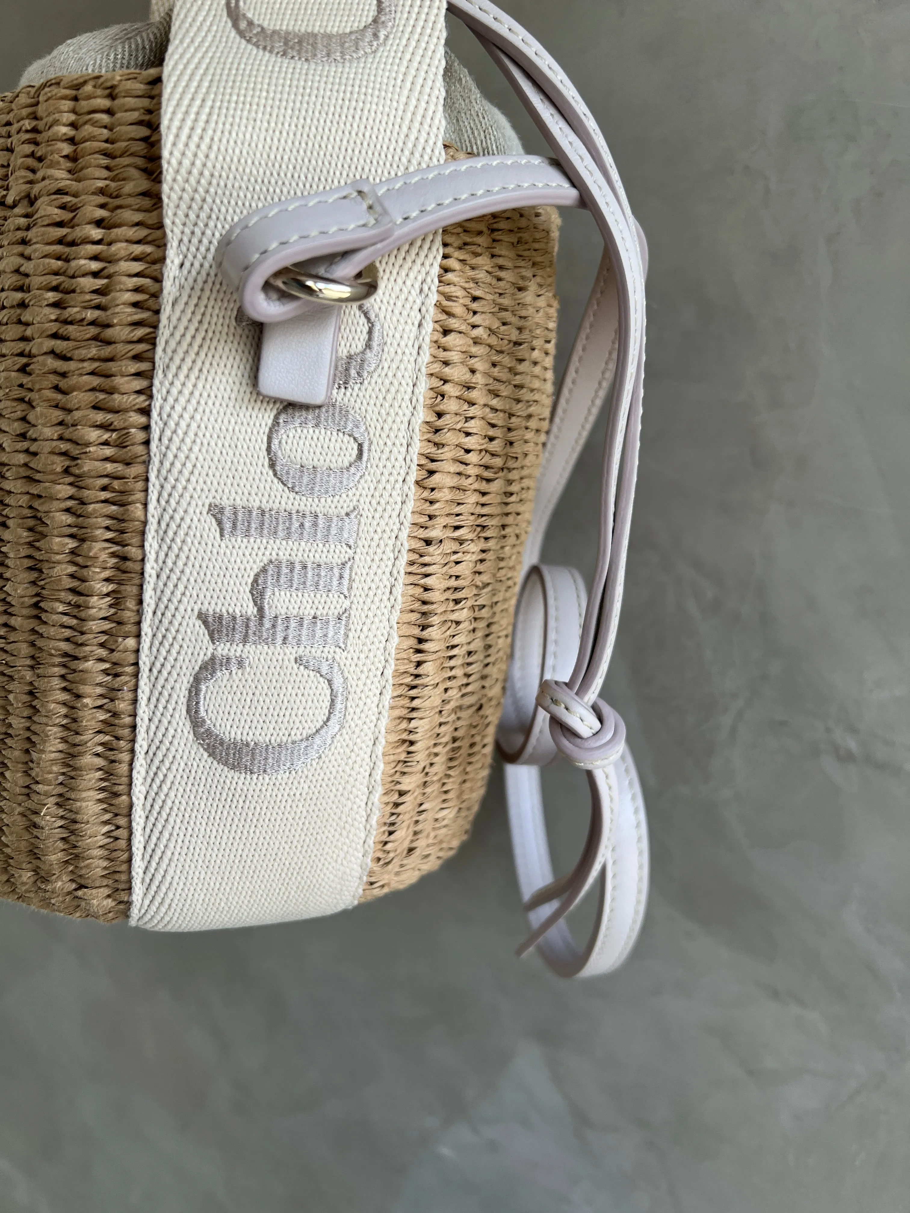 Chloé Bags Woody Small Basket, Wild Grey