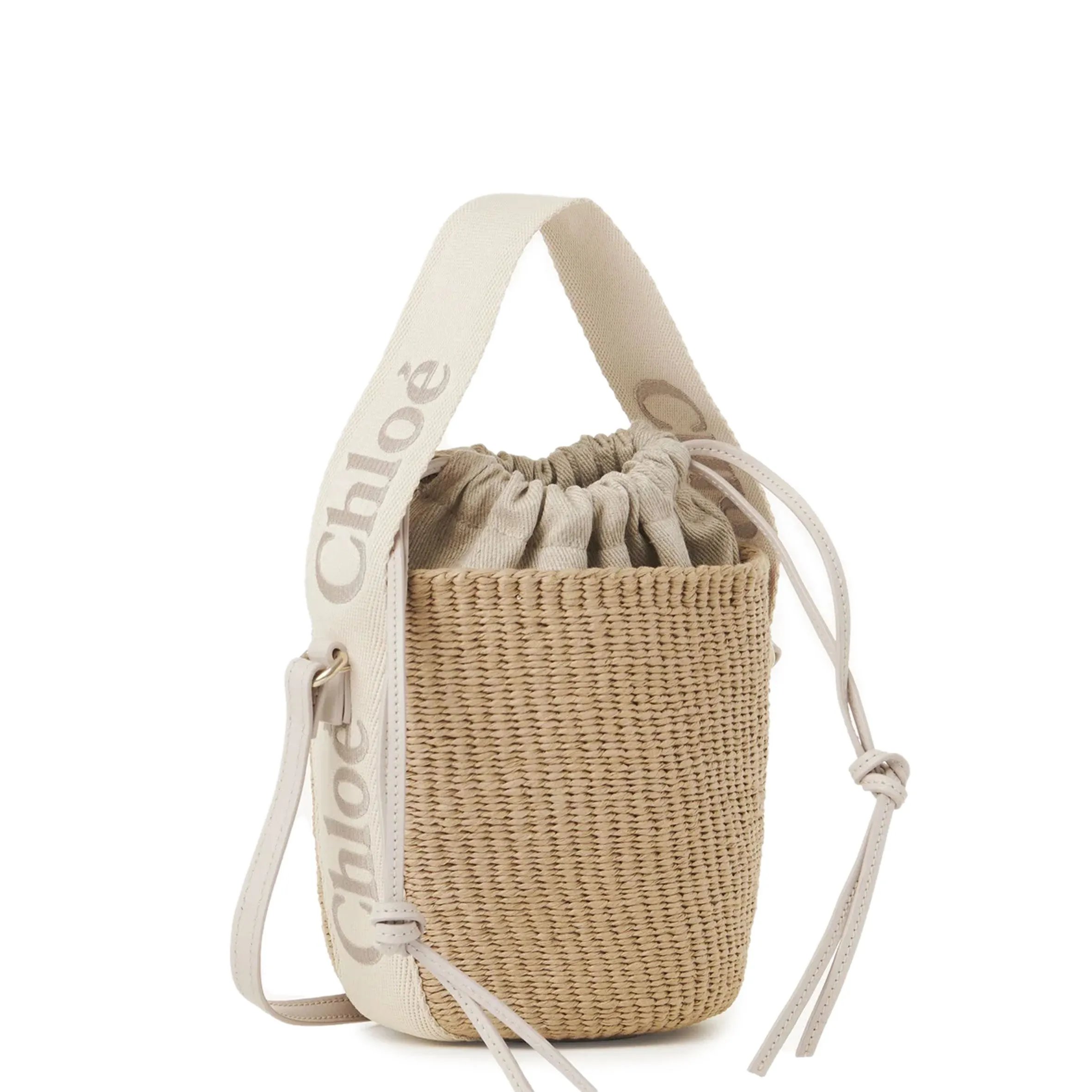 Chloé Bags Woody Small Basket, Wild Grey
