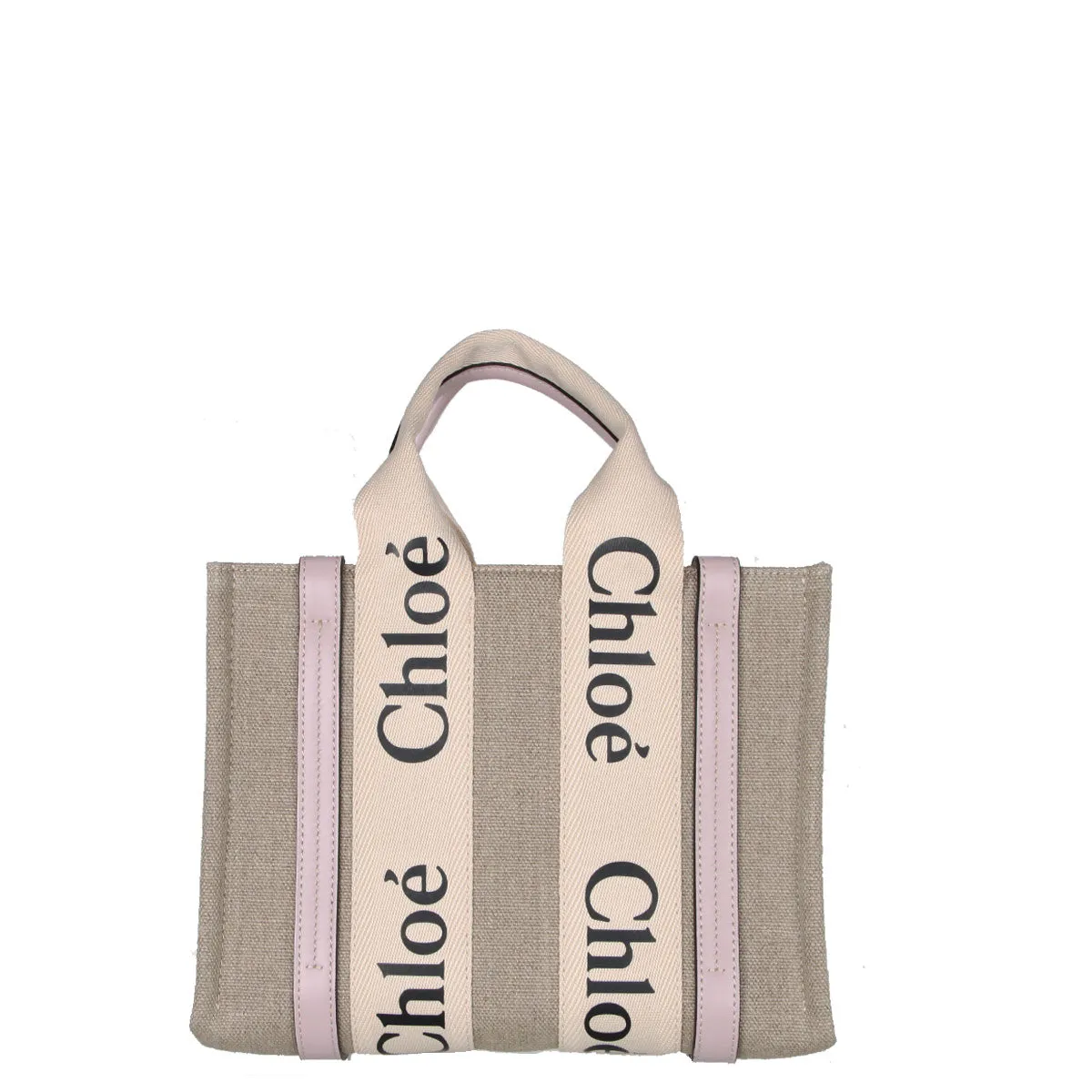 Chloé Bags Woody Tote Small Strap Linen, Lavender