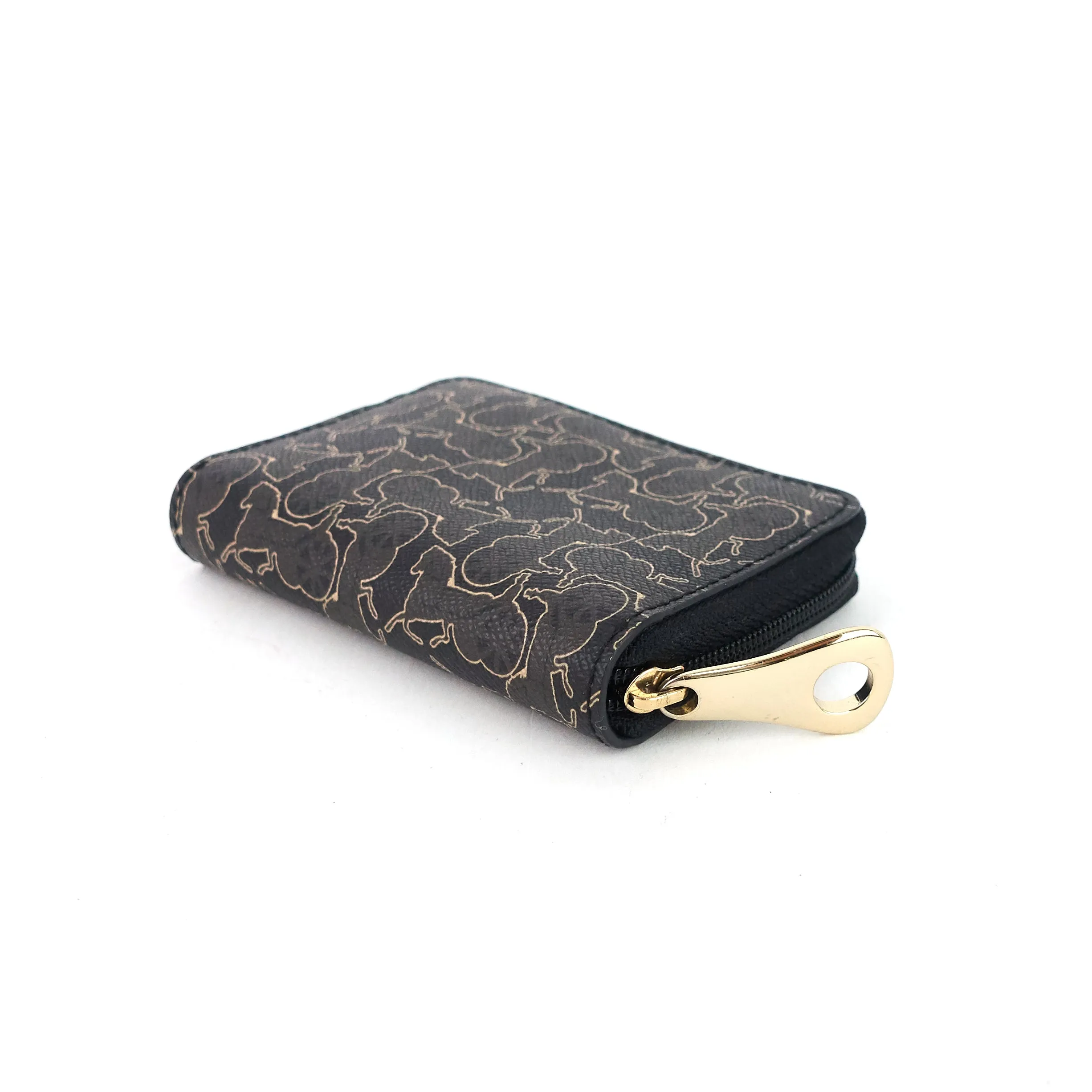Céline Bags Carriage-Printed Coated Canvas Pouch