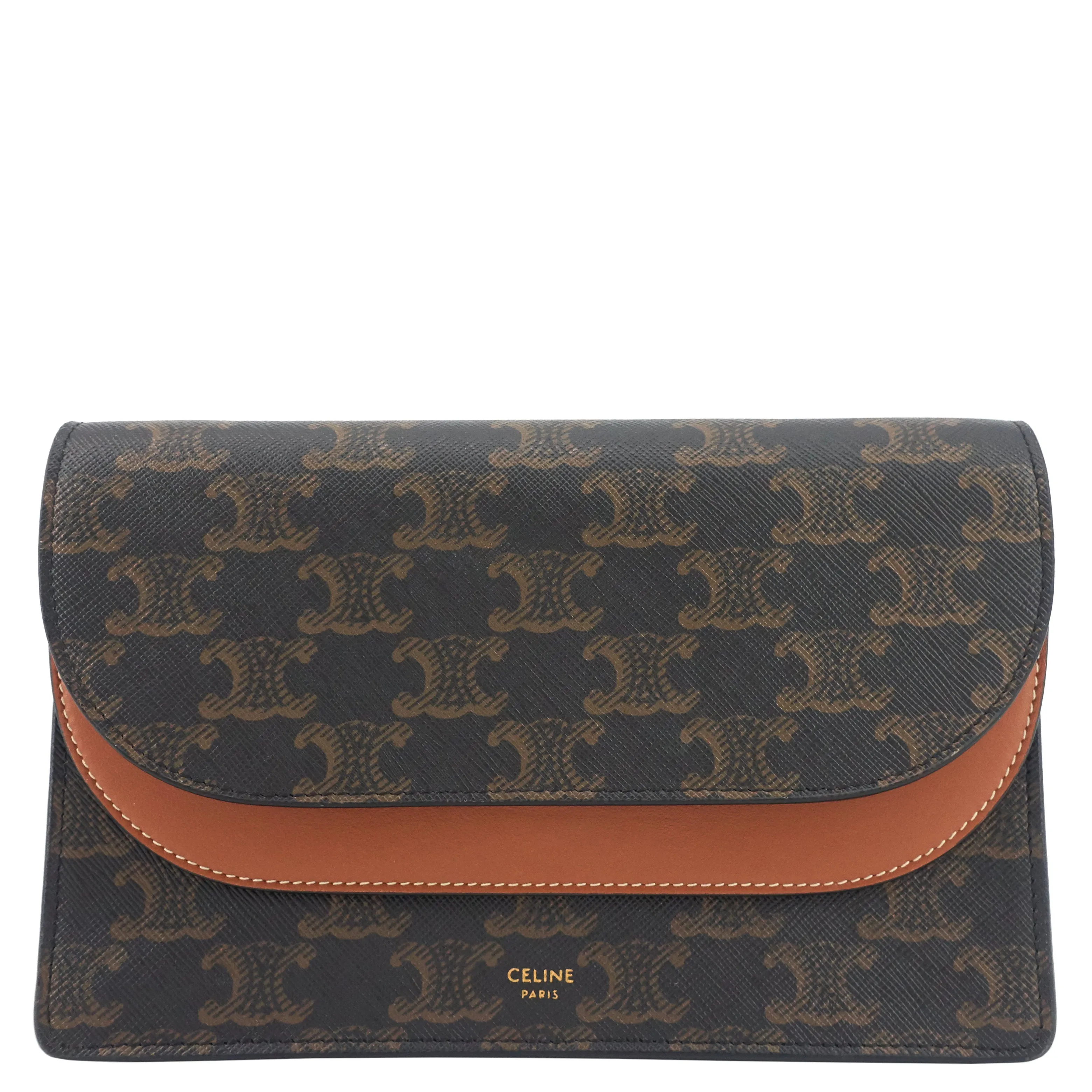 Céline Bags Wallet on Strap Leather and Canvas Bag