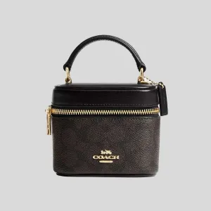 Coach Bags COACH Ava Crossbody Bag In Signature Canvas Walnut/Black CY732