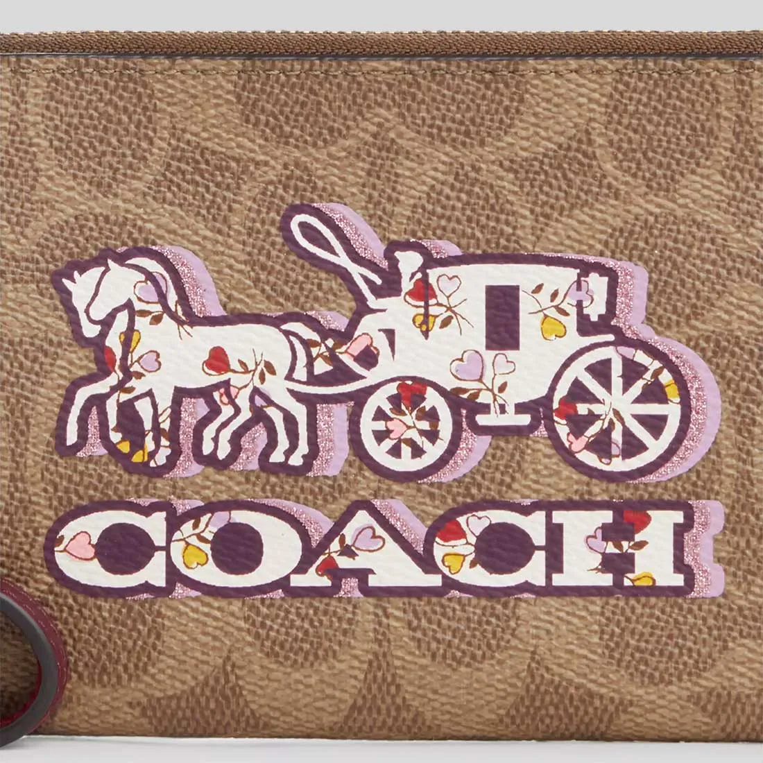 Coach Bags COACH Corner Zip Wristlet In Signature Canvas With Horse And Carriage Print CX589