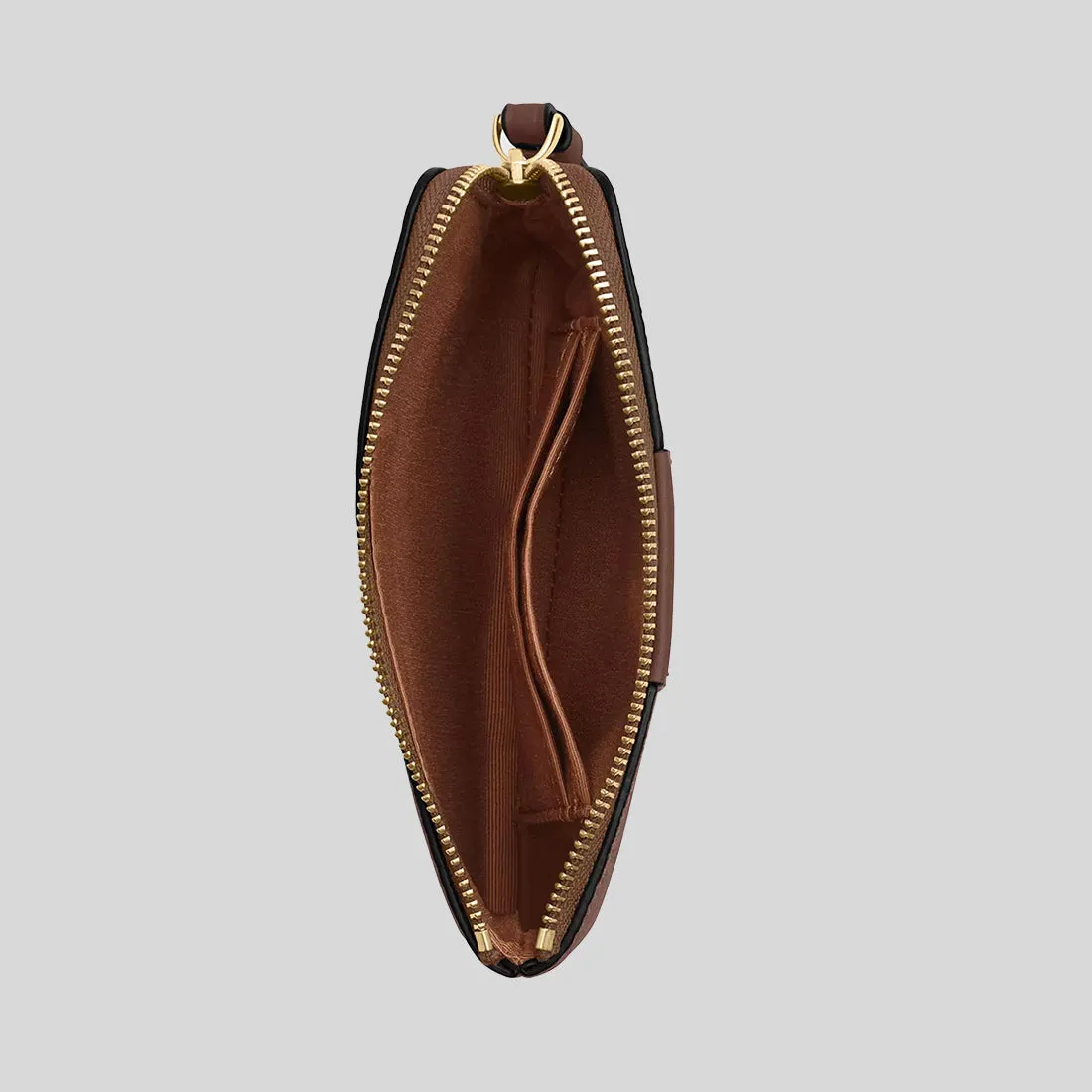 Coach Bags COACH Corner Zip Wristlet In Signature Canvas With Stripe Tan/Brown CW854