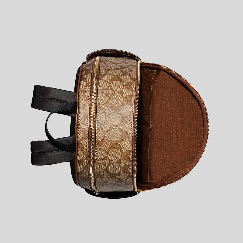 Coach Bags Coach Court Backpack In Signature Canvas Khaki Saddle 5671