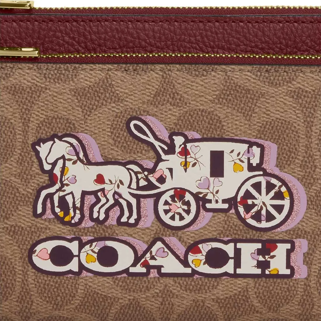 Coach Bags COACH Double Zip Wallet In Signature Canvas With Horse And Carriage Print CX590