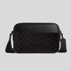 Coach Bags COACH Graham Crossbody Bag In Signature Canvas Charcoal/Black CV921