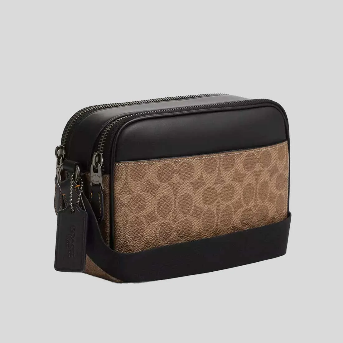 Coach Bags COACH Graham Crossbody Bag In Signature Canvas Tan/Black CV921