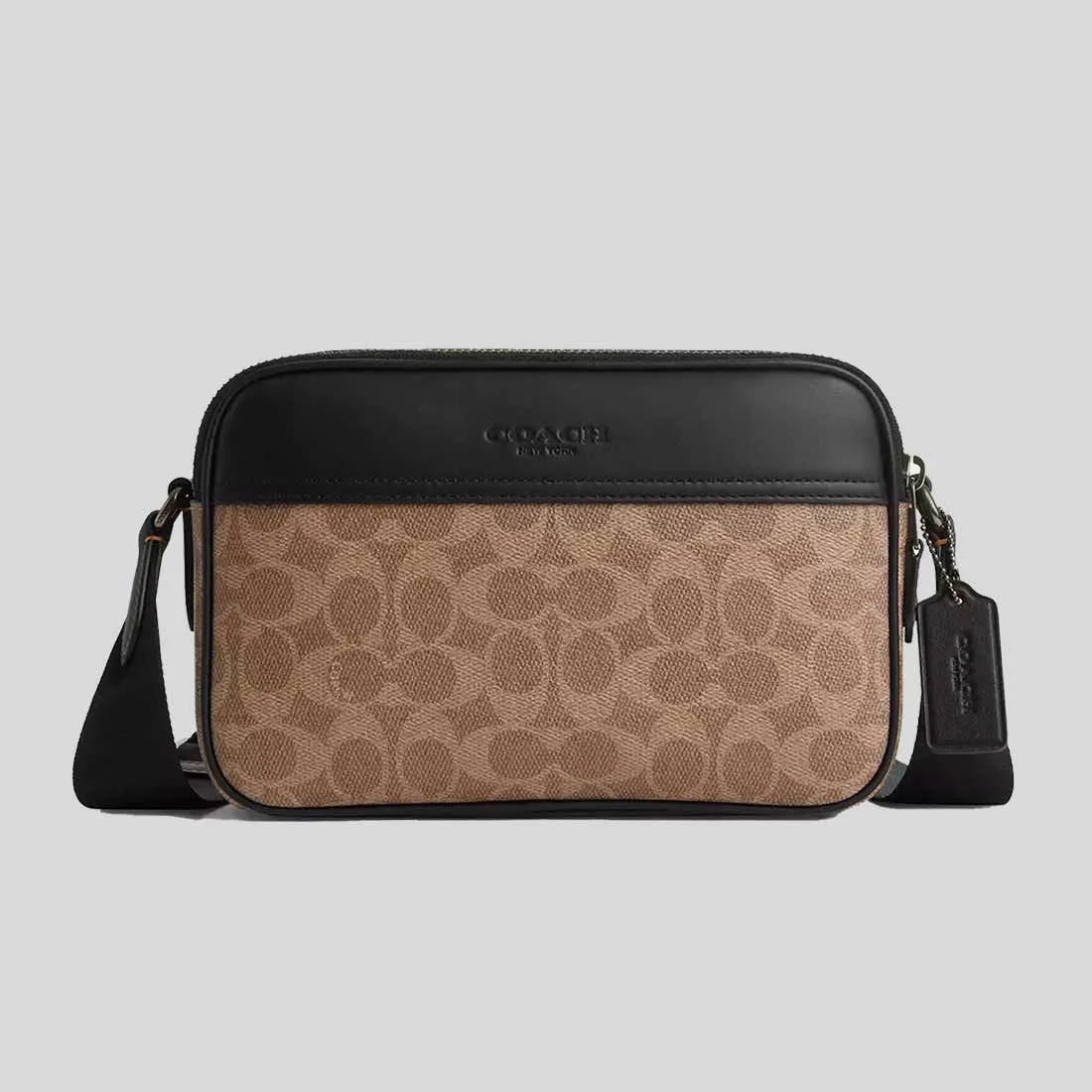 Coach Bags COACH Graham Crossbody Bag In Signature Canvas Tan/Black CV921