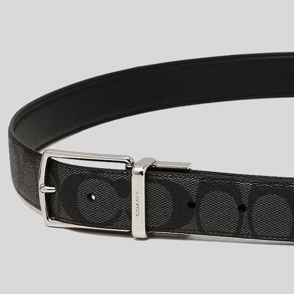 Coach Bags COACH Harness Buckle Cut To Size Reversible Belt, 30 Mm Charcoal/Black CQ016