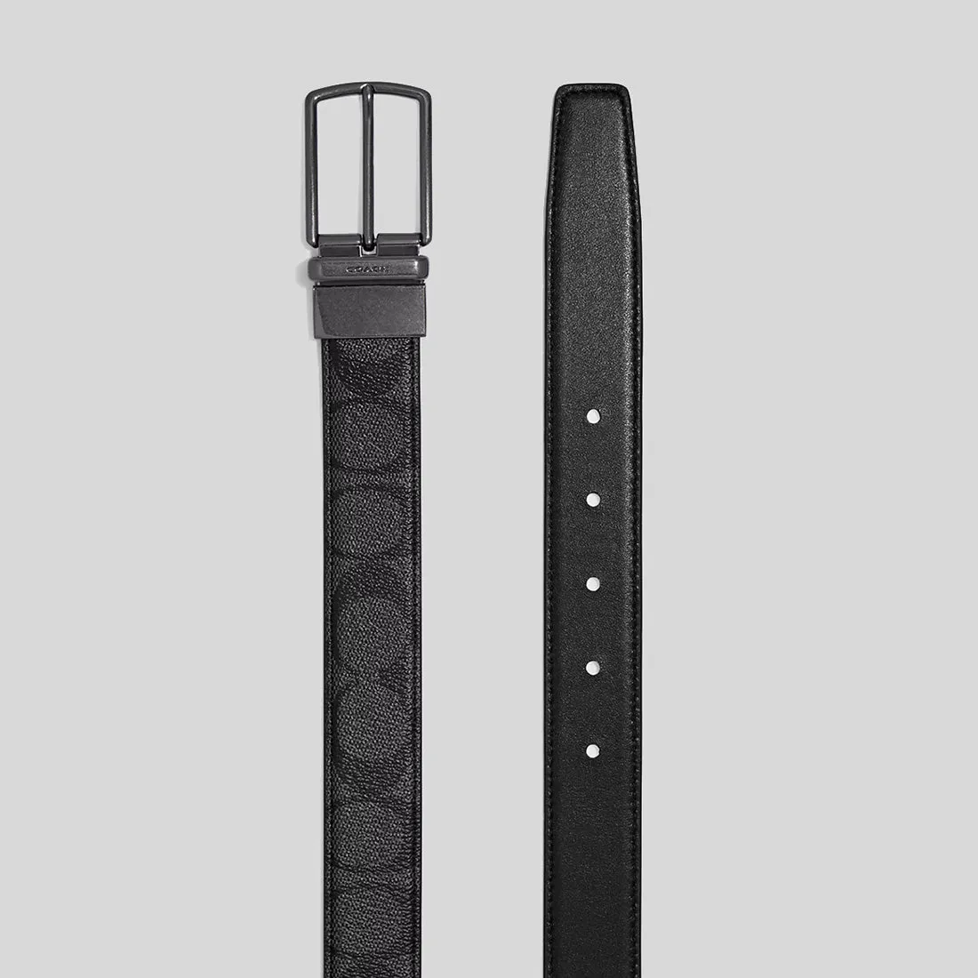 Coach Bags COACH Harness Buckle Cut To Size Reversible Belt, 30 Mm Charcoal/Black CQ016
