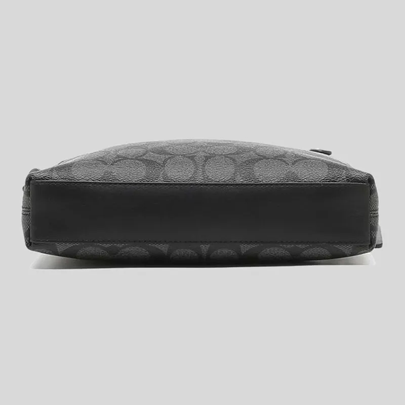 Coach Bags COACH Houston Flight Bag In Signature Canvas 4010 Charcoal Black
