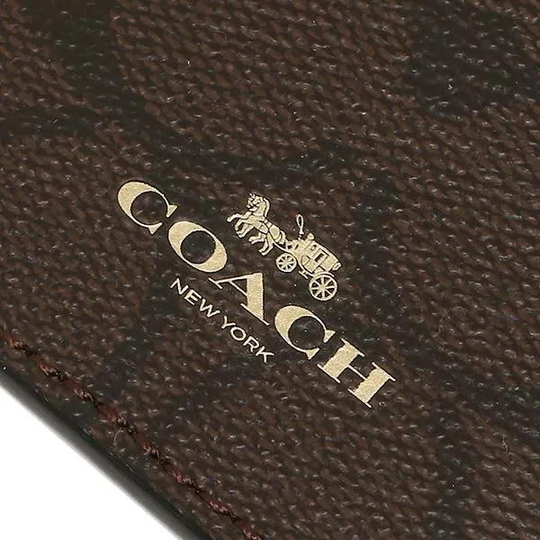 Coach Bags COACH ID Lanyard In Signature Canvas Brown Black 63274