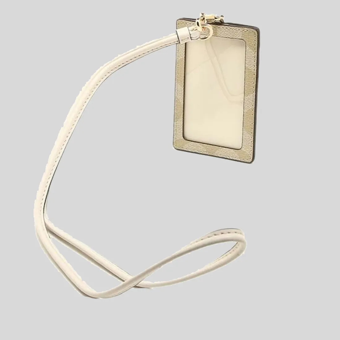 Coach Bags COACH ID Lanyard In Signature Canvas Light Khaki/Chalk 63274