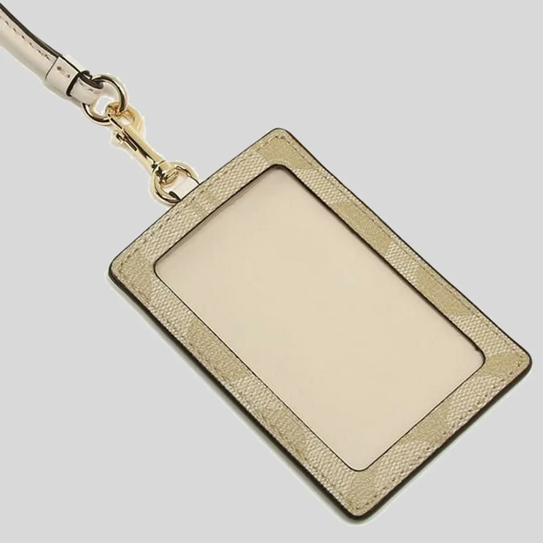 Coach Bags COACH ID Lanyard In Signature Canvas Light Khaki/Chalk 63274