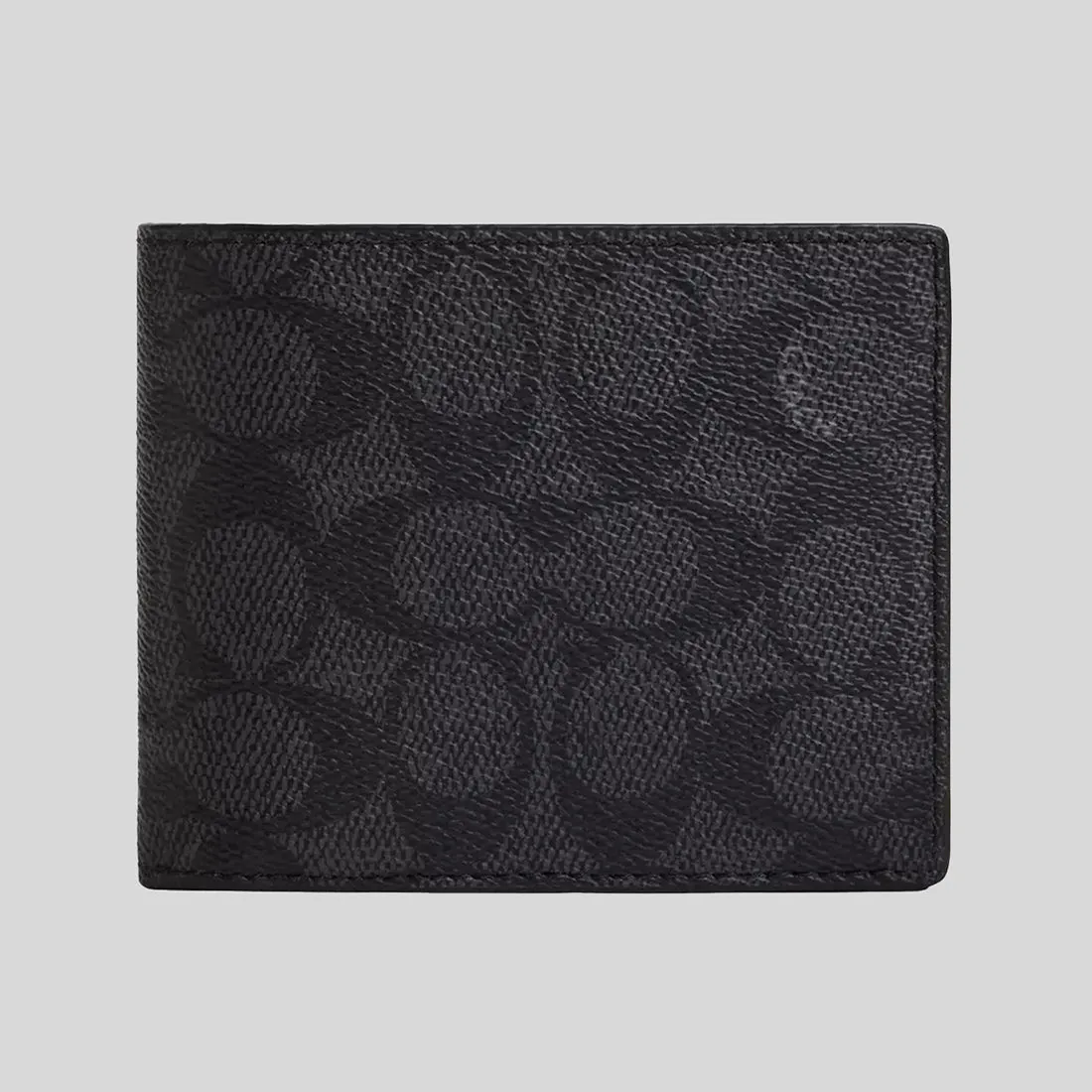 Coach Bags COACH Men's 3 In 1 Wallet In Signature Canvas Charcoal/Black CW380