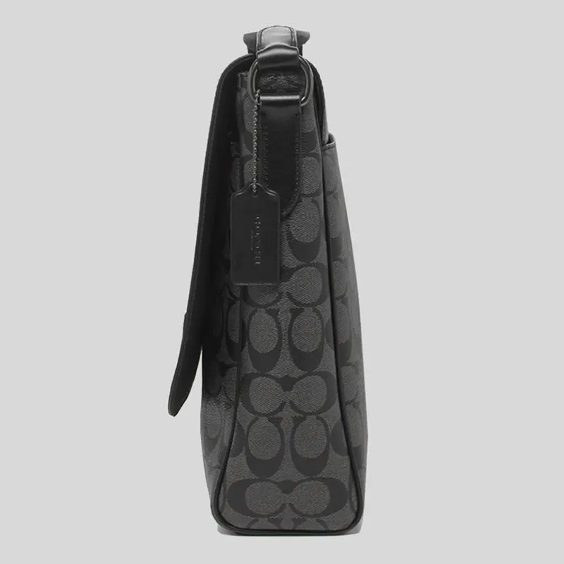 Coach Bags Coach Men's Houston Map Bag In Signature Canvas Black 573