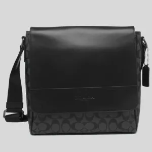 Coach Bags Coach Men's Houston Map Bag In Signature Canvas Black 573