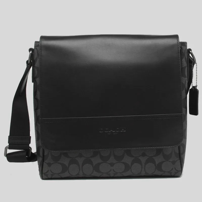 Coach Bags Coach Men's Houston Map Bag In Signature Canvas Black 573