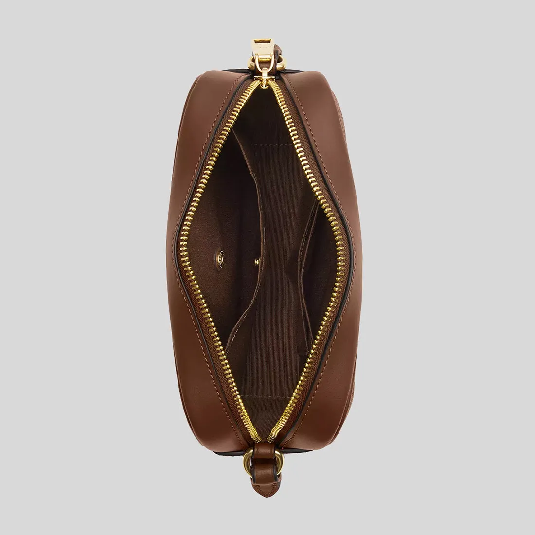 Coach Bags COACH Mini Jamie Camera Bag In Signature Canvas Khaki/Saddle CQ874