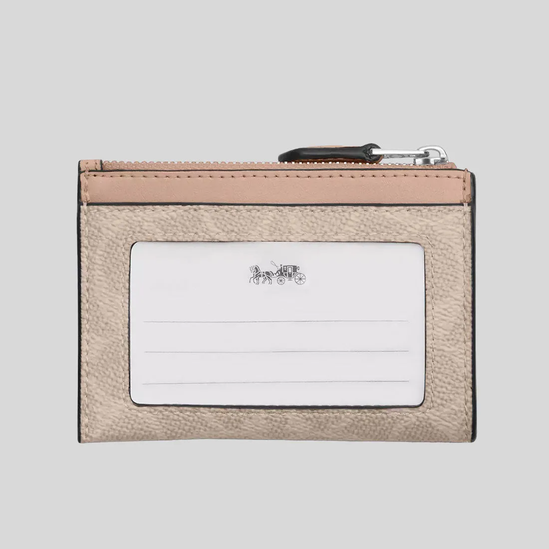Coach Bags COACH Mini Skinny ID Case In Signature Canvas Sand/Taupe CW870