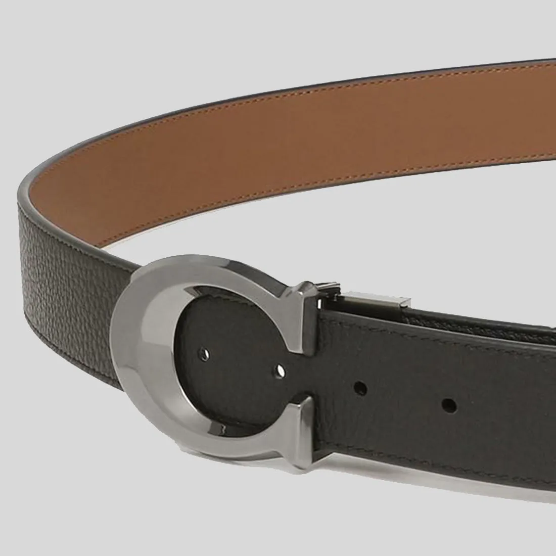 Coach Bags COACH Signature Buckle Cut To Size Reversible Belt, 38 Mm Black/Dark Saddle CQ013