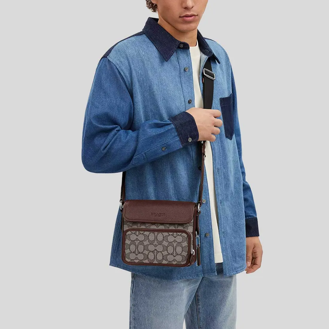 Coach Bags COACH Sullivan Flap Crossbody Bag In Signature Jacquard Oak/Maple CT834