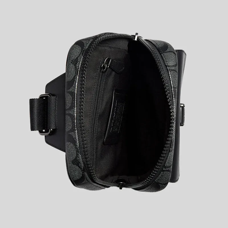 Coach Bags Coach Track Pack In Signature Canvas Black C2711