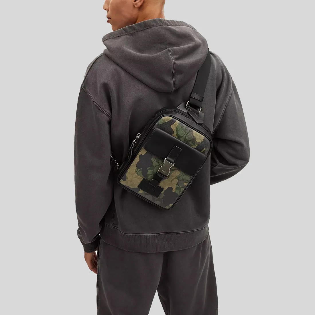 Coach Bags COACH Track Pack In Signature Canvas With Camo Print Green Multi CL944