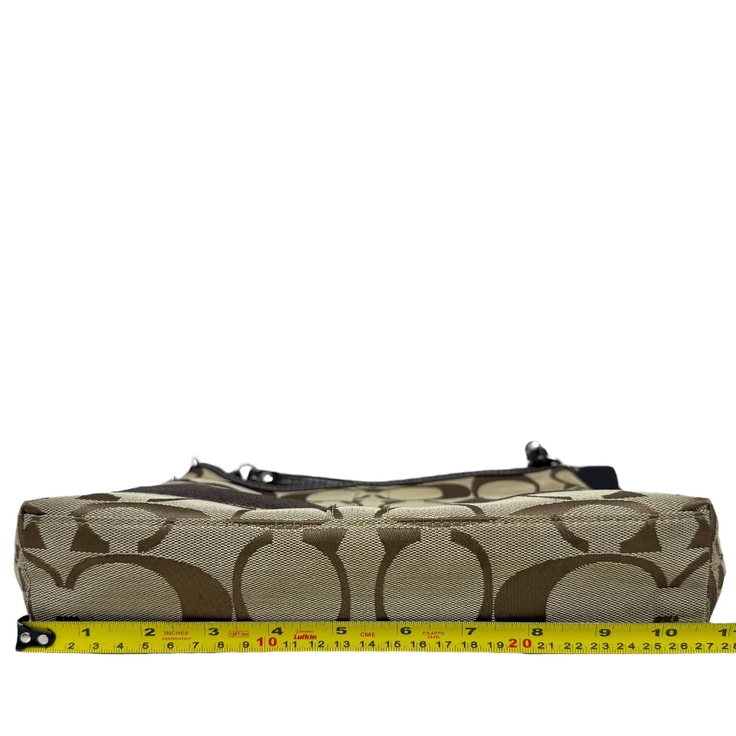 Coach Bags Signature Monogram Canvas Shoulder Bag Designer By Coach  Size: Medium