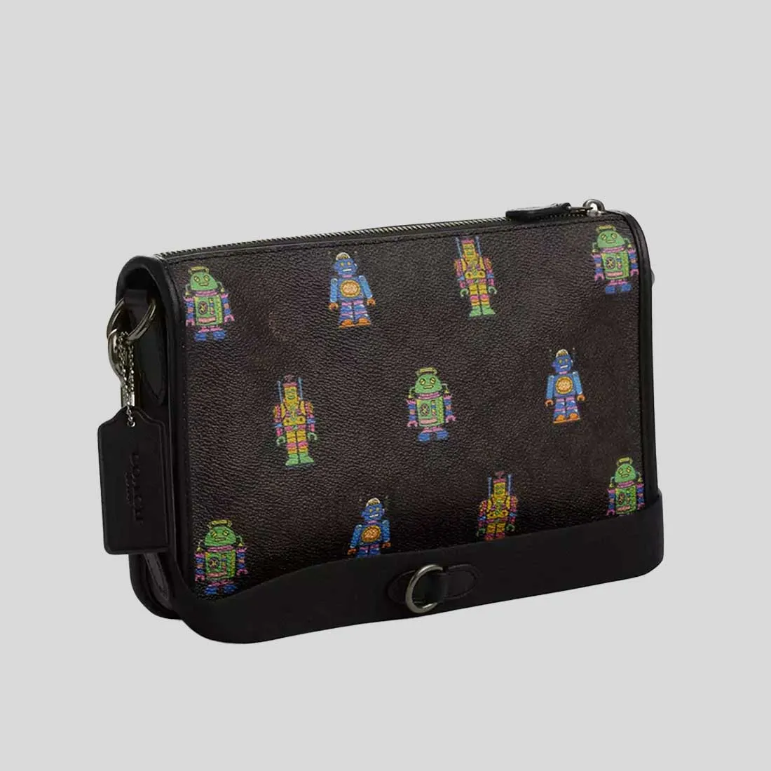 Coach Crossbody Bag COACH Cosmic Coach Heritage Convertible Crossbody In Signature Canvas With Robot Print Walnut Multi CW341