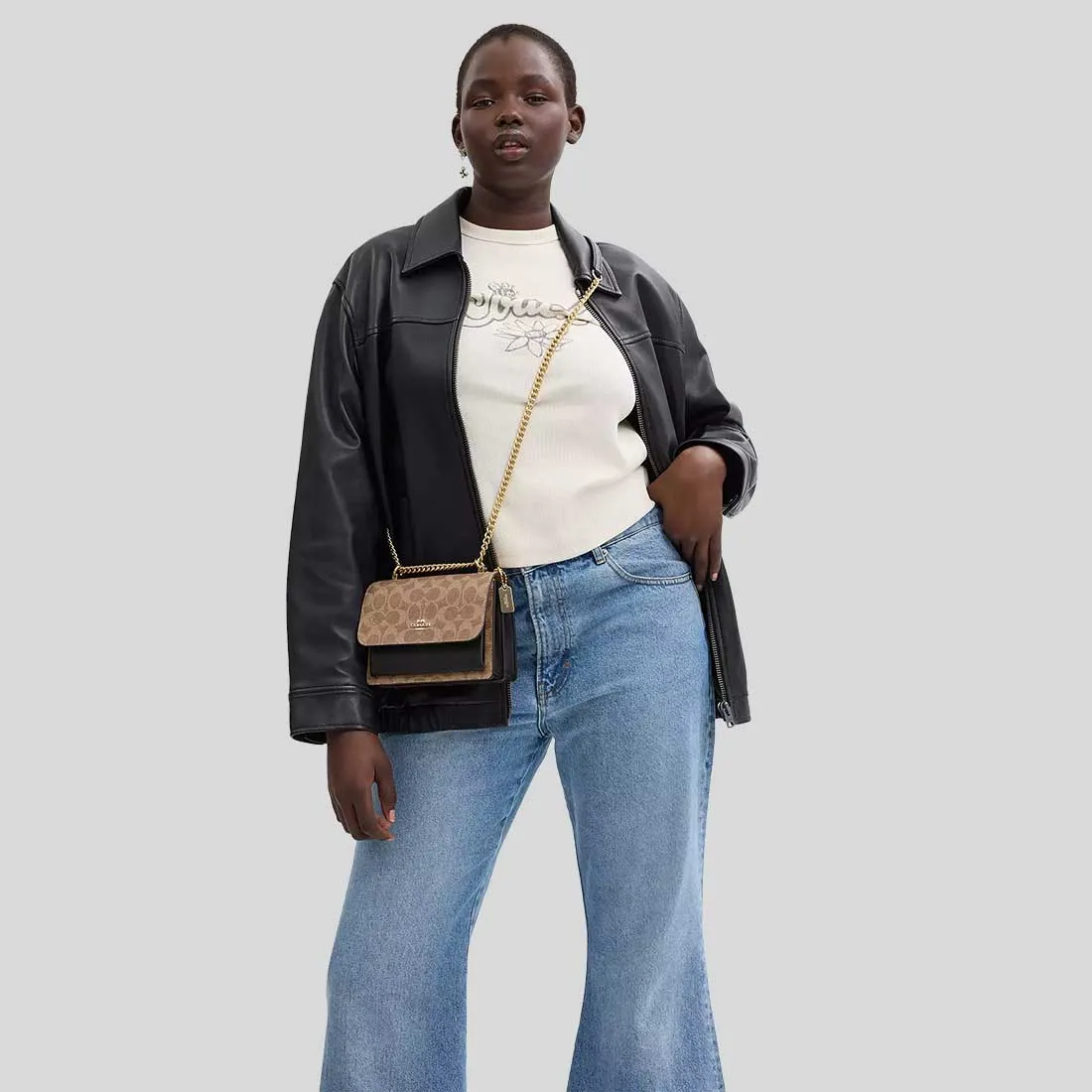 Coach Crossbody Bag COACH Mini Klare Crossbody Bag In Signature Canvas Tan/Black CW206