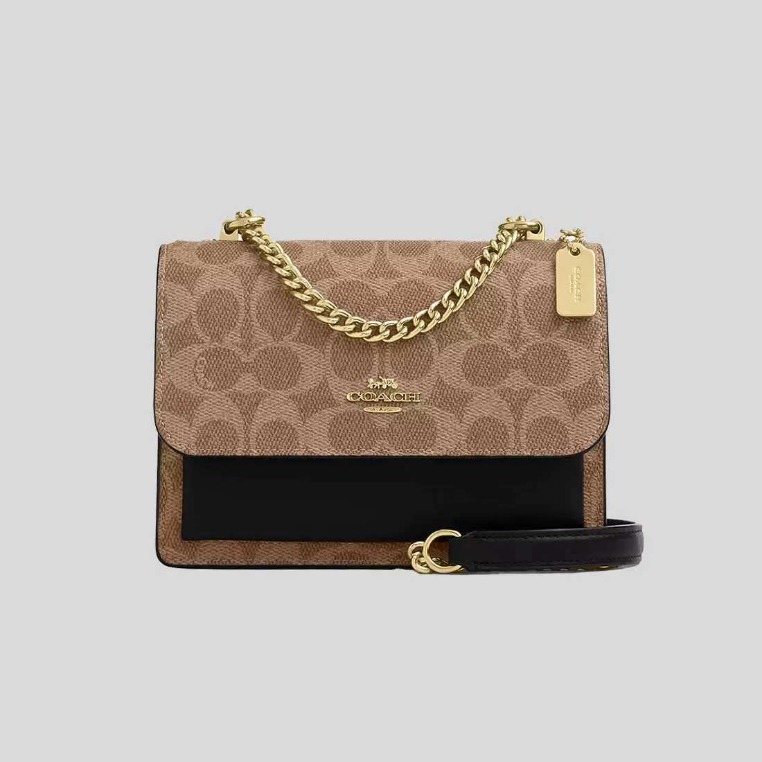 Coach Crossbody Bag COACH Mini Klare Crossbody Bag In Signature Canvas Tan/Black CW206