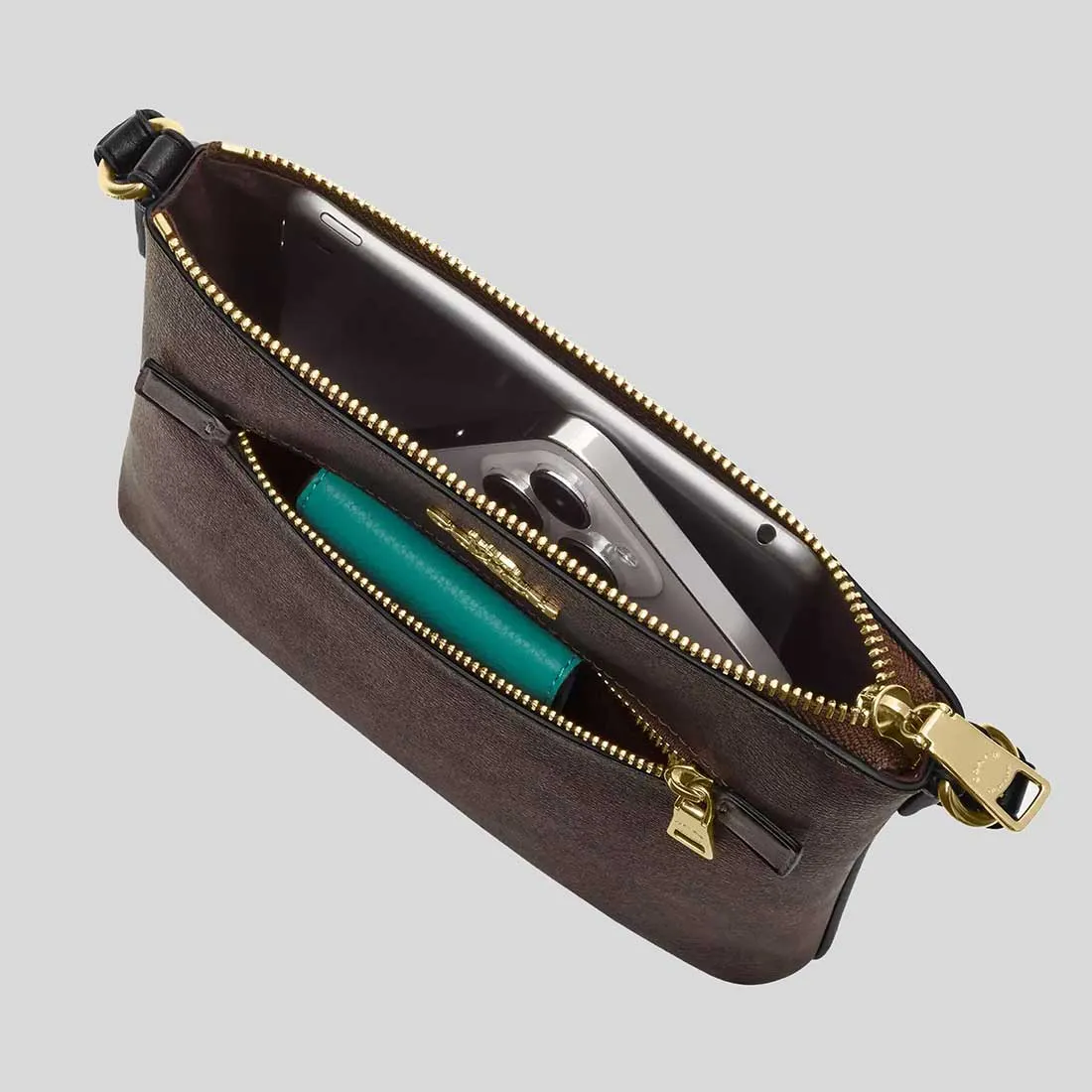 Coach Crossbody Bag COACH Mini Rowan File Bag In Signature Canvas Light Khaki/Chalk CS182