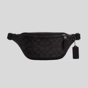 Coach Crossbody Bag COACH Warren Mini Belt Bag In Signature Canvas Charcoal/Black CW369