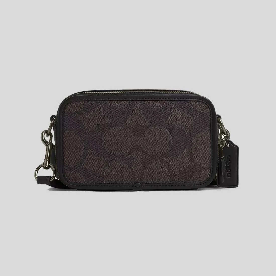 Coach Crossbody Bag COACH Wyatt Crossbody Bag In Blocked Signature Canvas Walnut/Tan CAB80